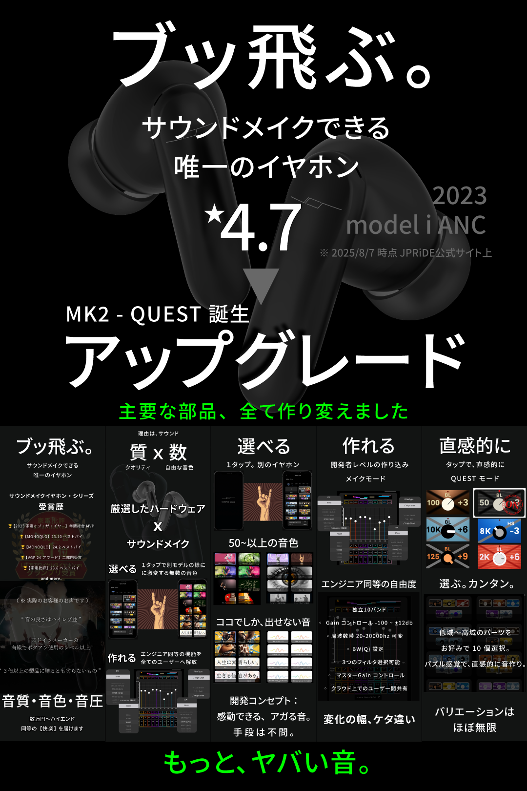 JPRiDE (model i ANC MK2) QUEST