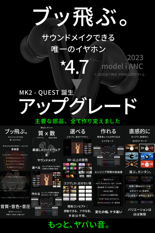 JPRiDE (model i ANC MK2) QUEST
